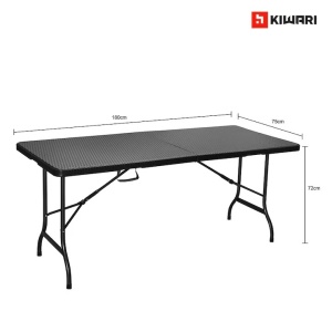Set 15 mese pliante Kiwari Event, metalice, 180x75x72 cm, sistem pliere rapida, negru - Img 6