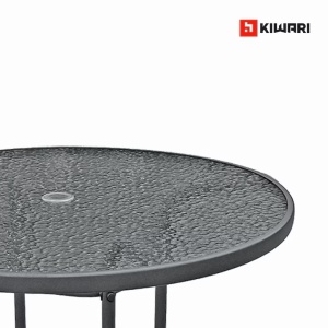 Set 20 mese rotunde Kiwari Porto, diametru 90 cm, inaltime 71 cm, 4 persoane, gradina/terasa, gri  - Img 6