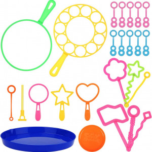 Set 22 jucarii pentru facut baloane de sapun Zerhok, plastic, multicolor