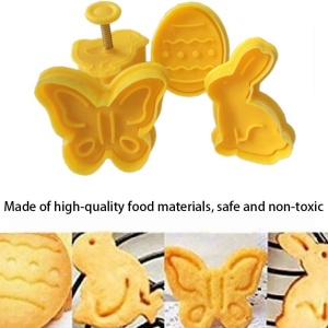 Set 4 forme pentru prajituri de Paste Ding Yongliang, plastic, galben