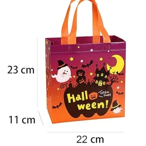 Set 4 pungi de Halloween, Lxgkrel, textil, multicolor, 22 x 23 x 11 cm