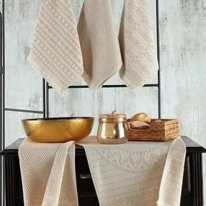 Set 5 prosoape, bumbac 100%, 38x65 cm, 270g/m², lavabil 40°C, bej - Verificat A · Re-Bloom - Img 2