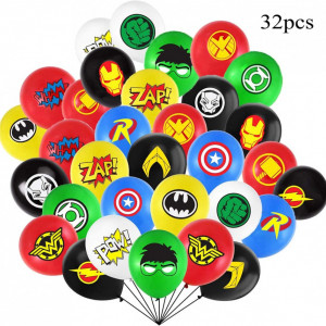 Set aniversar de 32 baloane si 50 autocolante Jingyou, multicolor, latex/hartie, 6 cm / 12 cm - Img 5