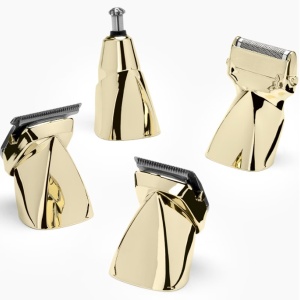 Set aparat de tuns parul si barba Babyliss Super-x Metal Series MT992E, 15 in 1 multi trimmer, auriu/albastru marin, Resigilat, Grad A - Img 3