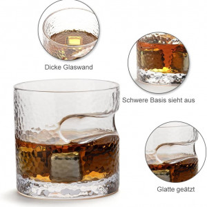 Set cadou cu pahar de whisky si cuburi de racire BOMEON, sticla/otel inoxidabil, argintiu/transparent - Img 6