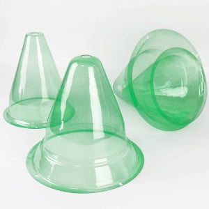 Set de 10 protectii pentru plante Cyymna, PVC, verde