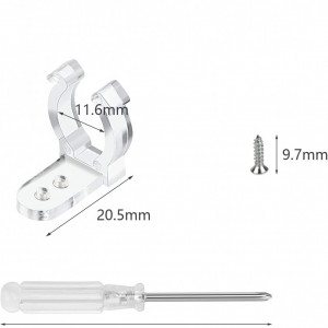 Set de 100 cleme pentru banda LED LOPOTIN, plastic/PVC, transparent, 20,5 x 11,5 mm - Img 6