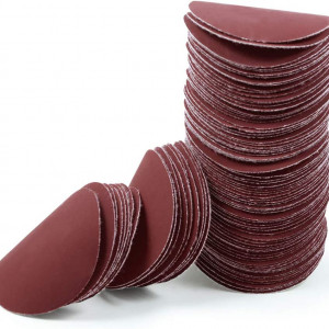 Set de 100 de discuri abrazive Leontool, oxid de aluminiu, rosu, 1500, 5,5 cm - Img 1