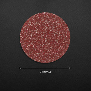 Set de 100 de discuri abrazive Leontool, oxid de aluminiu, rosu, 60, 7,5 cm - Img 4