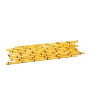 Set de 100 paie Greentiming, hartie, galben, 19,8 cm - Img 1