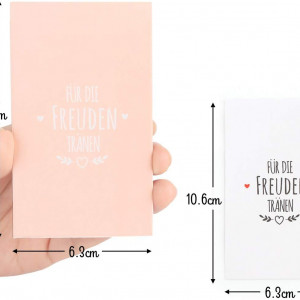 Set de 100 plicuri pentru nunta ABSOFINE, hartie, alb/roz/negru, 10,6 x 6,3 cm - Img 6