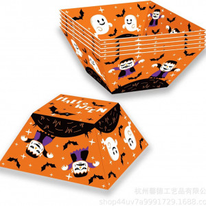 Set de 12 cutii pentru popcorn de halloween WinWild, hartie, multicolor, 10,1 x 9,9 x 18,5 cm - Img 3