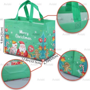 Set de 12 pungi pentru cadouri Aviski, polietilena, multicolor, 17 x 32,5 x 25 cm