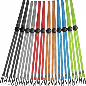 Set de 12 snururi pentru masti KAVAVO, poliester, multicolor, 33 cm - Img 1