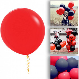 Set de 15 baloane pentru heliu Wonderland, rosu, latex, 45 cm - Img 2