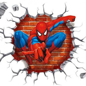 Set de 2 autocolante Spider-Man Kibi, vinil, multicolor, 40 X 47 cm - Img 2