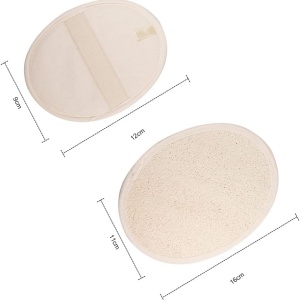 Set de 2 bureti pentru baie Cerioll, luffa, bej, 12/16 cm