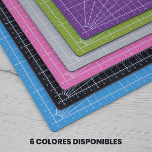 Set de 2 covorase cu ghidaje de taiere pentru bricolaj Quijote Paper World, purpuriu, PVC, 60 X 90 cm - Img 3