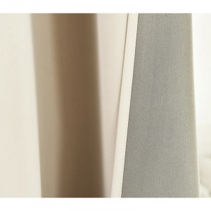Set de 2 draperii Aylia, poliester, crem, 135 x 225 cm