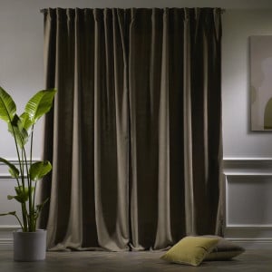 Set de 2 draperii Lilijan Home & Curtain, poliester, maro deschis, 140 x 295 cm