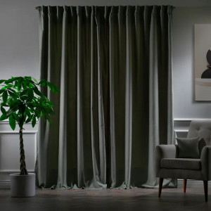 Set de 2 draperii Lilijan Home & Curtain, poliester, verde, 140 x 325 cm