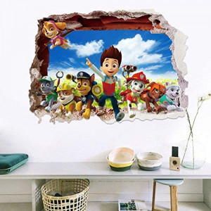 Set de 2 foi cu stickere Kibi, model Paw Patrol, vinil, multicolor, 65 x 43 cm / 70 x 43 cm - Img 3