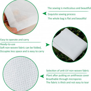 Set de 2 huse de protectie pentru plante N//C, textil, alb/albastru, 120 x 180 cm