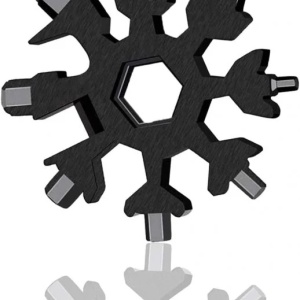 Set de 2 instrumente multifunctionale pentru bricolaj 18 in 1 Shengruili, negru, otel inoxidabil, 6,5 x 6,5 cm