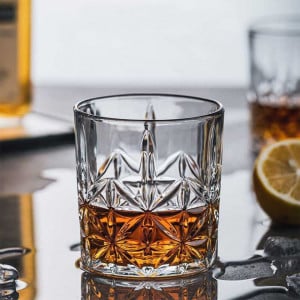 Set de 2 pahare pentru whisky SkySnow, sticla, transparent, 8,5 x 9 cm, 340 ml - Img 3