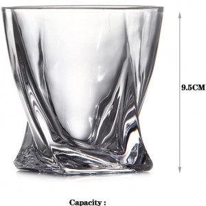 Set de 2 pahare pentru whisky SkySnow, sticla, transparent, 9,5 x 9,5 cm, 300 ml - Img 5