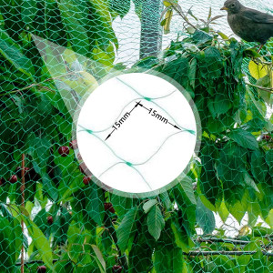 Set de 2 plase de protectie impotriva pasarilor in gradina Zivisk, nailon, verde,4 X 5 m - Img 5