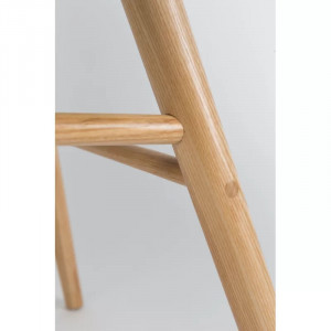 Set de 2 scaune Albert Kuip, lemn masiv/metal/polipropilena, natur/gri deschis, 59 x 55 x 81,5 cm