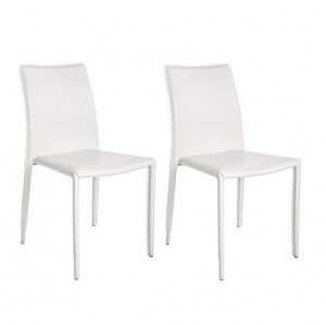 Set de 2 scaune Alison, alb, 50 x 90 cm