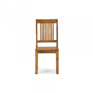 Set de 2 scaune Eccles, lemn masiv, natur, 100 x 43 x 43 cm - Img 7