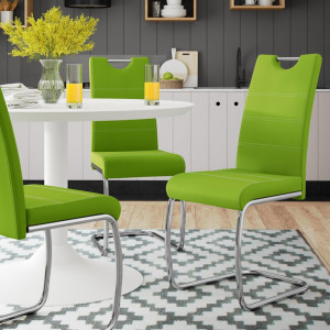Set de 2 scaune Flora din metal, verde, 98 x 43 cm - Img 6