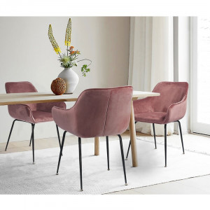 Set de 2 scaune Irvington, roz, 82 x 60 cm - Img 3