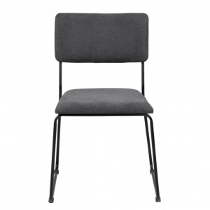 Set de 2 scaune Paulista tesatura/fier, negru, 50 x 80 x 54 cm - Img 6