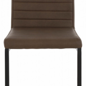 Set de 2 scaune Sabine piele sintetica/metal, maro 54 x 59 x 87 cm - Img 8