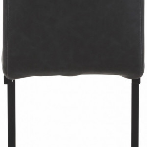 Set de 2 scaune Sabine piele sintetica/metal, negru, 54 x 59 x 87 cm - Img 7