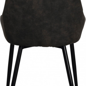 Set de 2 scaune Sierra, negre, 49 x 85 x 55 cm - Img 4