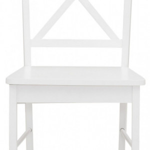 Set de 2 scaune Sonoma, MDF/lemn masiv de pin, alb, 44.5 x 47.5 x 89 cm - Img 7