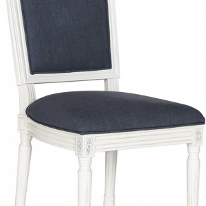 Set de 2 scaune tapitate Bolander, crem/albastru inchis, 48 x 48 x 97,3 cm - Img 6