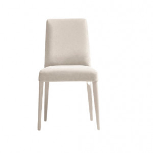 Set de 2 scaune tapitate Cornish, alb, 86 x 48 x 58 cm - Img 2
