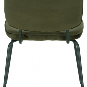 Set de 2 scaune tapițate din catifea Jasper, verde padurar - Img 4