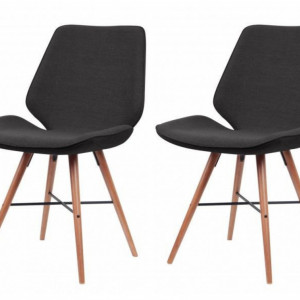 Set de 2 scaune Tove tesatura, gri, 44.4 x 84.4 x 50 cm - Img 1