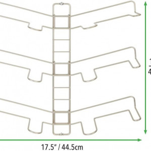 Set de 2 suporturi pentru incaltaminte mDesign, metal, 44,5 x 47,5 cm - Img 3