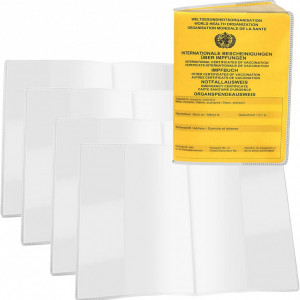 Set de 20 coperti pentru pasaport/carnet Mizijia, PVC, transparent, 96 x 135 mm - Img 1
