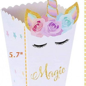 Set de 24 cutii pentru popcorn MUYOS, carton, multicolor, 6,5 x 6,5 x 21,5 cm - Img 8