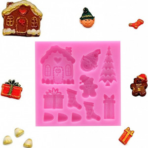 Set de 3 forme pentru bomboane DYWW, silicon, roz, 9 x 5,2 cm / 8,5 x 8,2 cm - Img 2