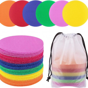 Set de 30 de autocolante rotunde cu velcro Roottshe, nailon, multicolor, 10 cm - Img 1